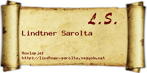 Lindtner Sarolta névjegykártya